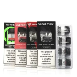 VAPORESSO XROS, XROS 2, XROS 3, XROS MINI, XROS PRO AND XROS NANO  REPLACEMENT PODS - PACK OF 4 PODS (Corex Series 3.0) - 2ml - Top Fill
