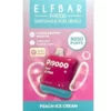 ELF BAR Pi 9000 PUFFS RECHARGEABLE DISPOSABLE VAPE - PEACH ICE CREAM - 5% NIC