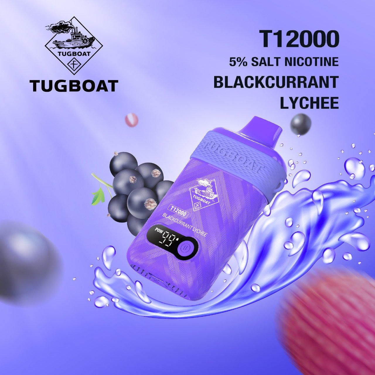 Tugboat-T12000-Blackcurrant-Lychee-Disposable-Vape