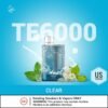 ELF BAR TE6000 US EDITION PUFFS DISPOSABLE VAPE - CLEAR - 5% NIC ( Rechargeable type-C )