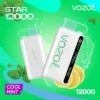 VOZOL STAR DISPOSABLE VAPE 12K Puffs - Lemon Mint (5% Nic) - Type C Rechargeable