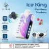 ELF BAR ICE KING 30000 PUFFS - BLACKBERRY CRANBERRY – 5% Nic – Type C Rechargeable