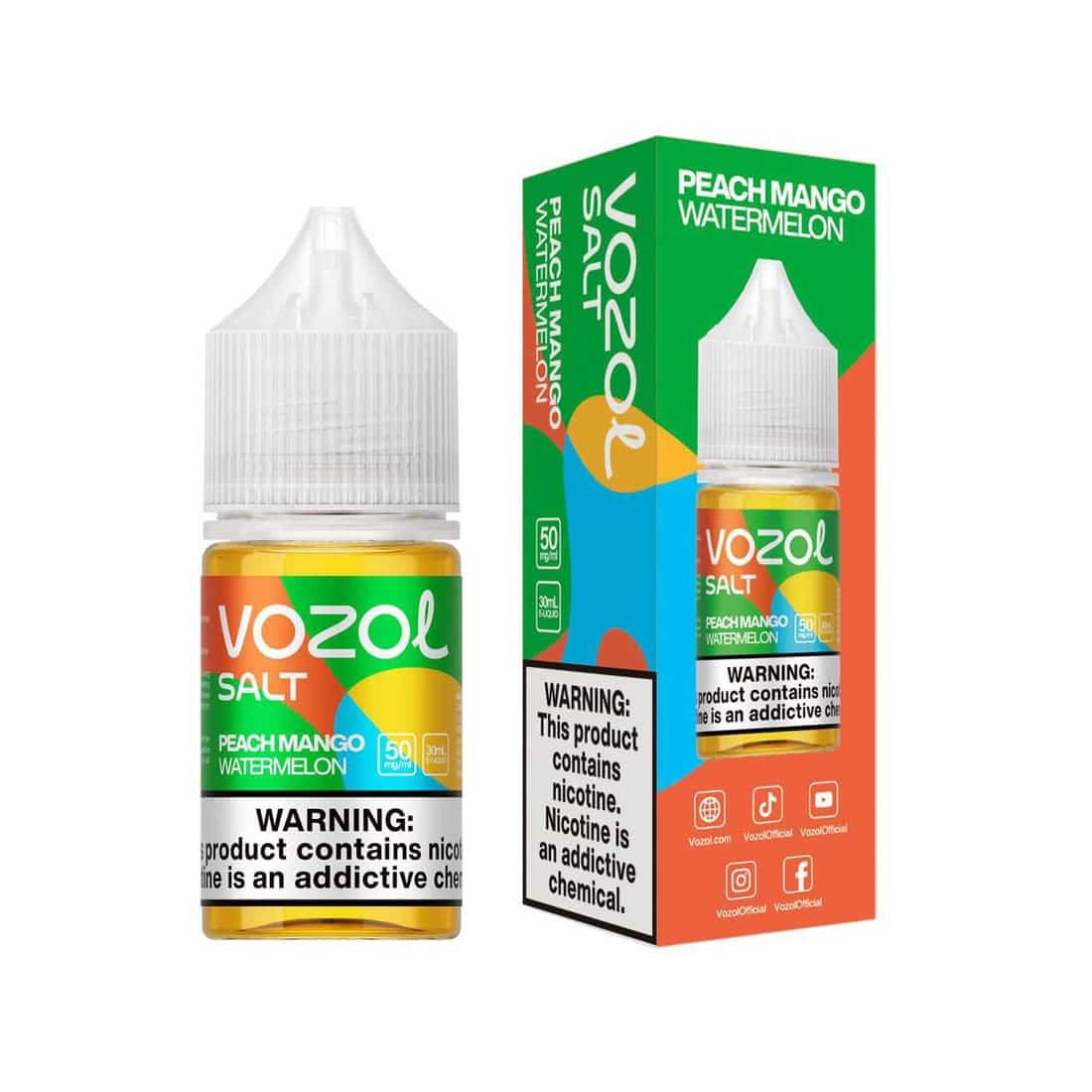 VOZOL Salt Nicotine 30mL Peach Mango Watermelon in Dubai