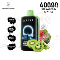 ELF BAR MOON NIGHT 40K PUFFS - STRAWBERRY KIWI ICE – 5% Nic – Type C Rechargeable