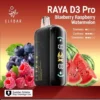 ELF BAR RAYA D3 PRO 30K PUFFS DISPOSABLE VAPE - BLUEBERRY RASPBERRY WATERMELON – 5% Nic – Type C Rechargeable