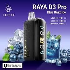 ELF BAR RAYA D3 PRO 30K PUFFS DISPOSABLE VAPE - Blue Razz Ice – 5% Nic – Type C Rechargeable