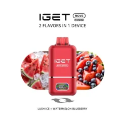 IGET MOVE B50000 PUFFS DISPOSABLE VAPES - LUSH ICE+WATERMELON BLUEBERRY - 5% TYPE C RECHARGEABLE