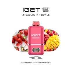 IGET MOVE B50000 PUFFS DISPOSABLE VAPES - STRAWBERRY ICE+STRAWBERRY MANGO - 5% TYPE C RECHARGEABLE