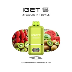 IGET MOVE B50000 PUFFS DISPOSABLE VAPES - STRAWBERRY KIWI+WATERMELON KIWI - 5% TYPE C RECHARGEABLE