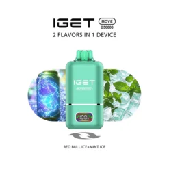 IGET MOVE B50000 PUFFS DISPOSABLE VAPES - REDBULL ICE+MINT ICE - 5% TYPE C RECHARGEABLE