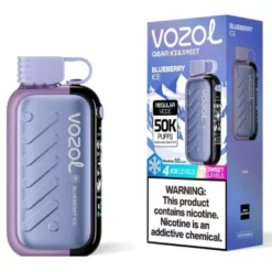 VOZOL GEAR ICE & SWEET DISPOSABLE VAPE 50K Puffs - Blueberry Ice - 5% Nic - Type C Rechargeable (4 Ice levels & 2 Sweet levels)