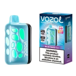 VOZOL RAVE 40K Puffs - Blue Razz Ice - 5% (Regular mode 40k & Surge mode 25k) Disposable Vape - Type C Rechargeable