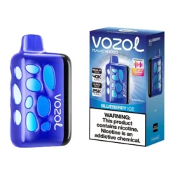 VOZOL RAVE 40K Puffs - Blueberry Ice - 5% (Regular mode 40k & Surge mode 25k) Disposable Vape - Type C Rechargeable