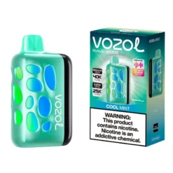 VOZOL RAVE 40K Puffs Cool Mint - 5% (Regular mode 40k & Surge mode 25k) Disposable Vape - Type C Rechargeable