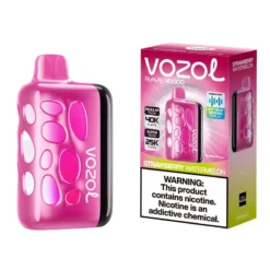 VOZOL RAVE 40K Puffs - Strawberry Watermelon - 5% (Regular mode 40k & Surge mode 25k) Disposable Vape - Type C Rechargeable