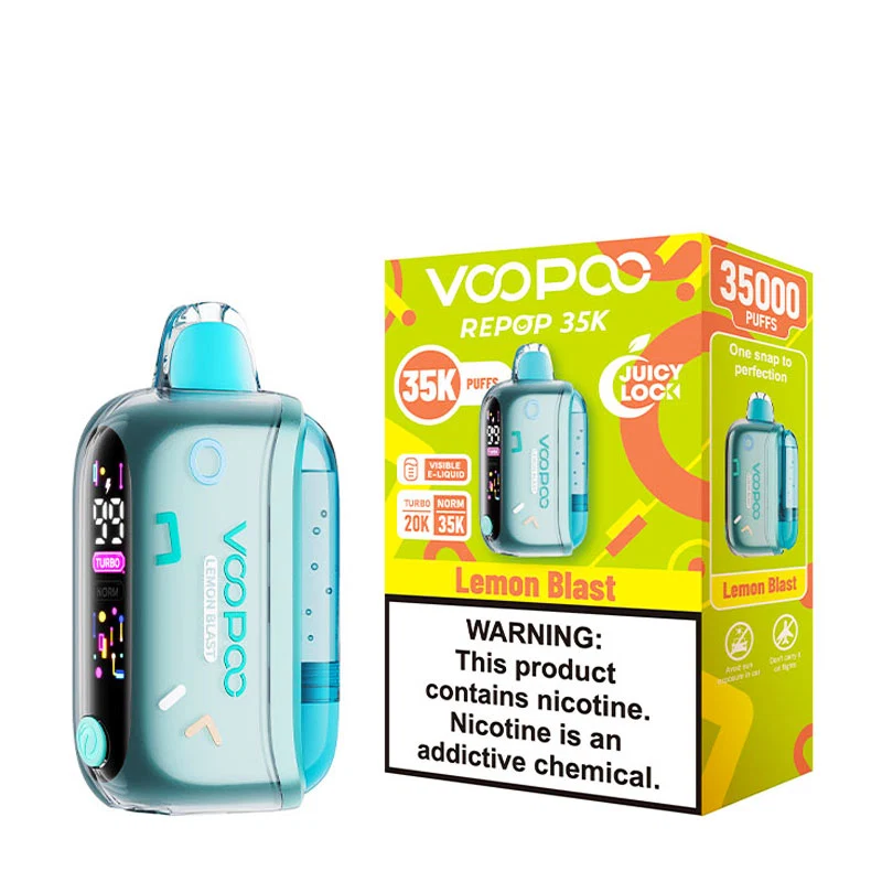 VOOPOO REPOP 35K Puffs - Lemon Blast - 5% Disposable Vape - Type C Rechargeable