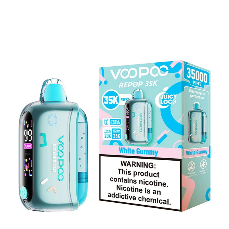 VOOPOO REPOP 35K Puffs - White Gummy - 5% Disposable Vape - Type C Rechargeable