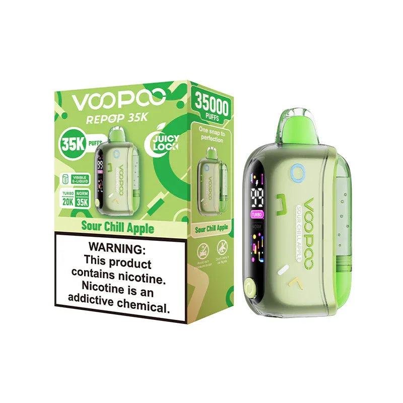 VOOPOO REPOP 35K Puffs - Sour Chili Apple - 5% Disposable Vape - Type C Rechargeable